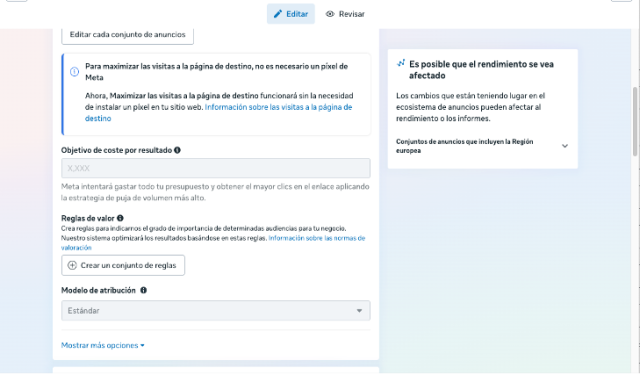 Reglas de Valor Meta Ads Anuncios